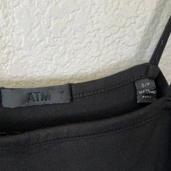 ATM Anthony Thomas Melillo Ruched Cotton Blend Jogger Jumpsuit In Black Size S - Picture 7 of 10